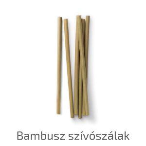 Bambusz szívószálak